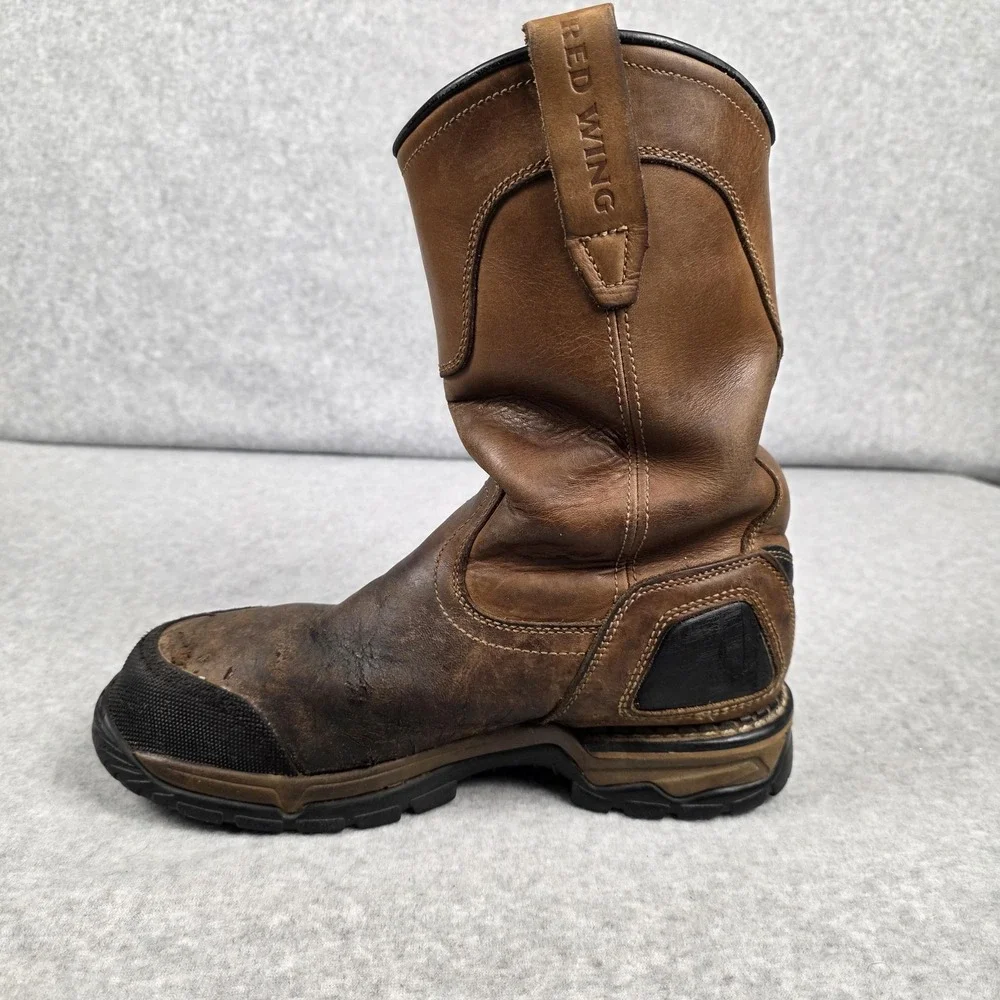 Red Wing Boots Mens Size‎ 8.5 D Brown Waterproof Pull On Work Safety Toe 4448